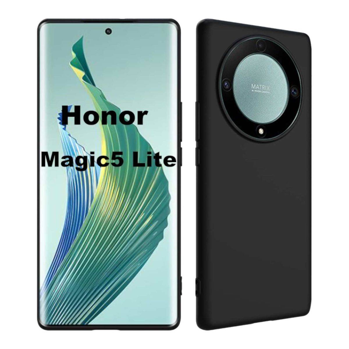 Für Honor Magic 5 Lite TPU Schutz Schwarz Handy Tasche Hülle Cover