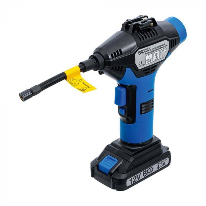 Akku-Druckluftkompressor - 12 V - Druckeinheiten 10,3 bar (150 PSI) - Lithium-Ionen-Akku - 12 V - 2000 mAh