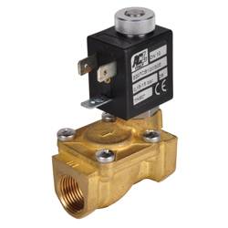 Magnetventil - 2/2-Wege - Messing - Mehrmedien - IG G 1 1/2" - stromlos geöffnet (N.O.) - 230 V AC - PN 0,15 bis 10