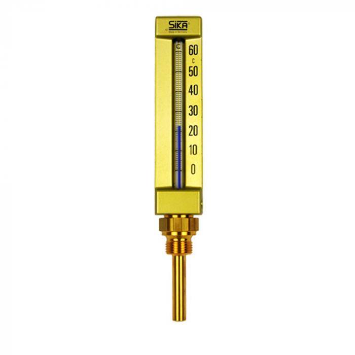 Maschinen-Thermometer HBZ - Messing - Anschlussgewinde 1/2" - gerade - Tauchrohrlänge 100 mm