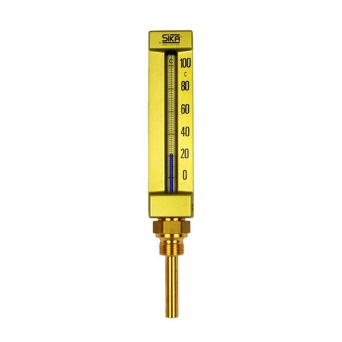 Maschinen-Thermometer HBZ - Messing - Anschlussgewinde 1/2" - gerade - Tauchrohrlänge 160 mm