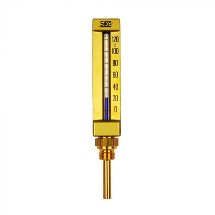 Maschinen-Thermometer HBZ - Messing - Anschlussgewinde 1/2" - gerade - Tauchrohrlänge 63 mm
