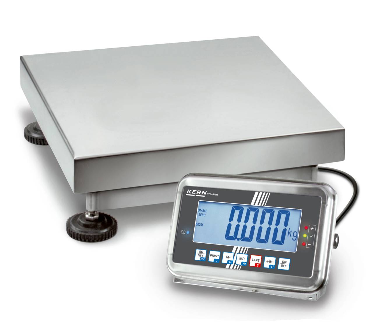 Waage - max. Wägebereich 50 kg - Ablesbarkeit [d] 5 g - Maße Wägeplatte (B x T) 500 x 400 mm - Nettogewicht 15 kg - mit XL-Plattform