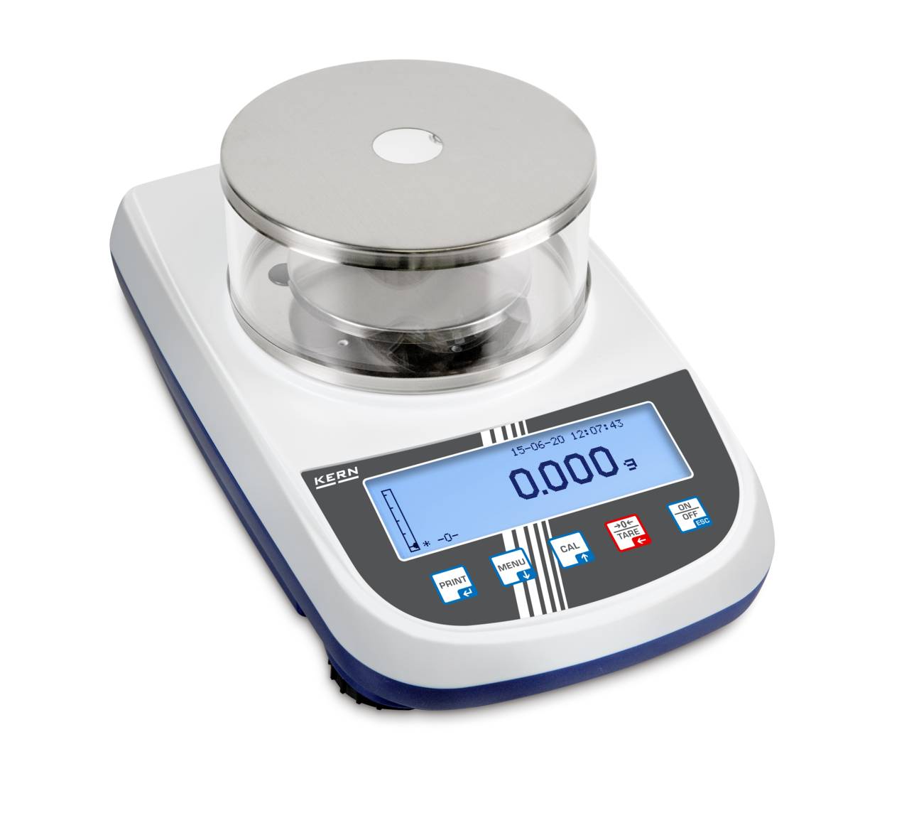 Kern PLJ 1200-3A Präzisionswaage Wägebereich (max.) 1.2kg Ablesbarkeit 0.001g über Steckernetzteil Silber