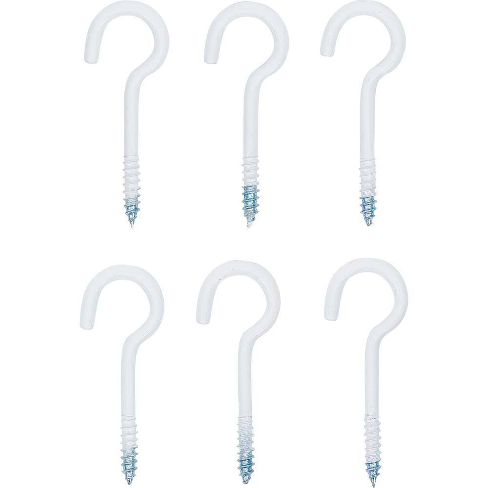 Schraubhaken-Sortiment - kunststoffummantelt - Länge 60 mm - Inhalt 6 Stück