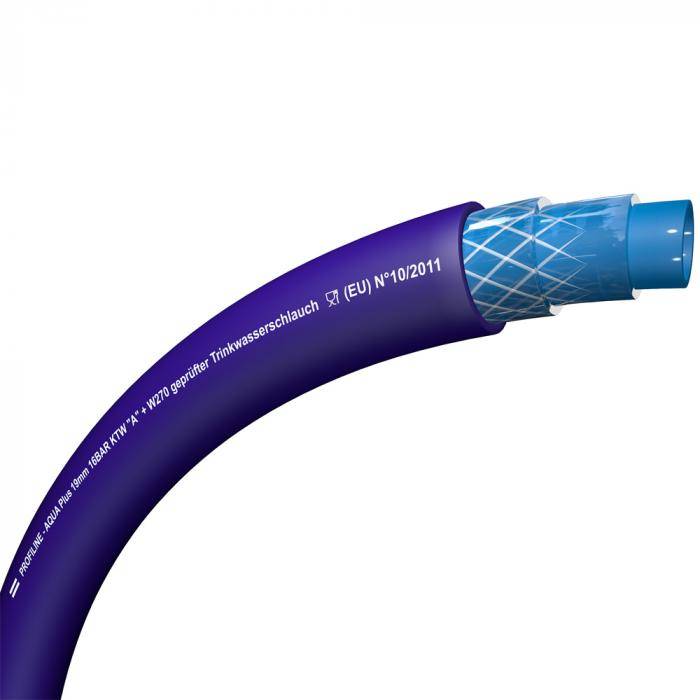 Mehrschichtiger PE-Schlauch Profiline Aqua Plus - Polyethylen - Innen-Ø 13 mm - Außen-Ø 20 mm - Länge 50 m - Farbe blau - Preis per Rolle