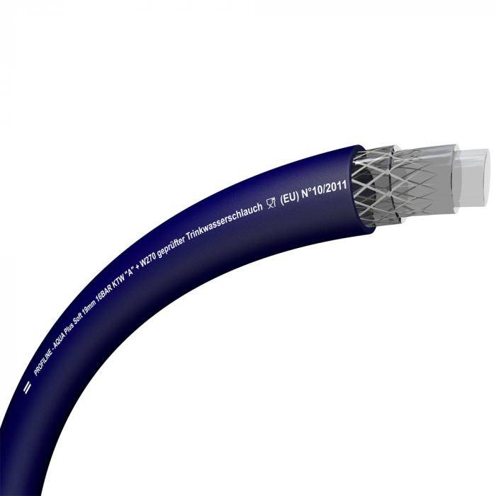 Mehrschichtiger PE-Schlauch Profiline Aqua Plus Soft - Polyethylen - Innen-Ø 13 mm - Außen-Ø 19 mm - Länge 50 m - Farbe blau - Preis per Rolle