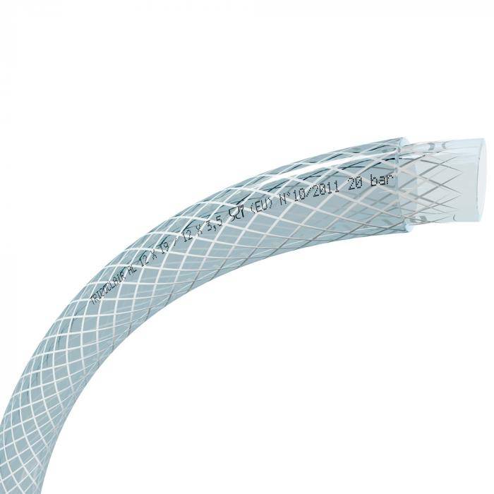 Lebensmittelmehrzweckschlauch Tricoclair® AL - PVC - Innen-Ø 7 mm - Außen-Ø 13 mm - Länge 25 m - Preis per Rolle