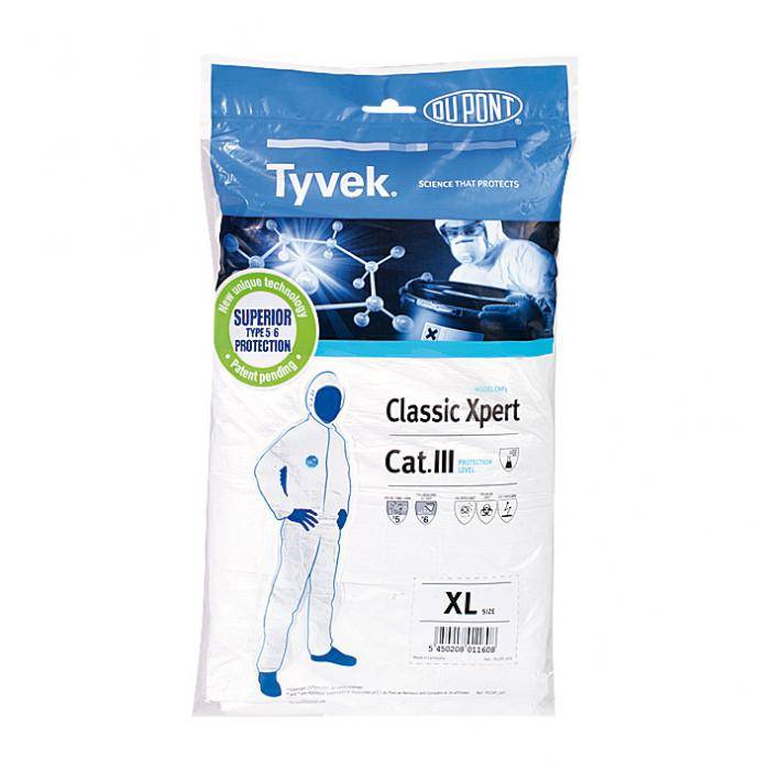 Tyvek® Classic Schutzoverall Kat. III Typ 5 + 6 Gr. XXL