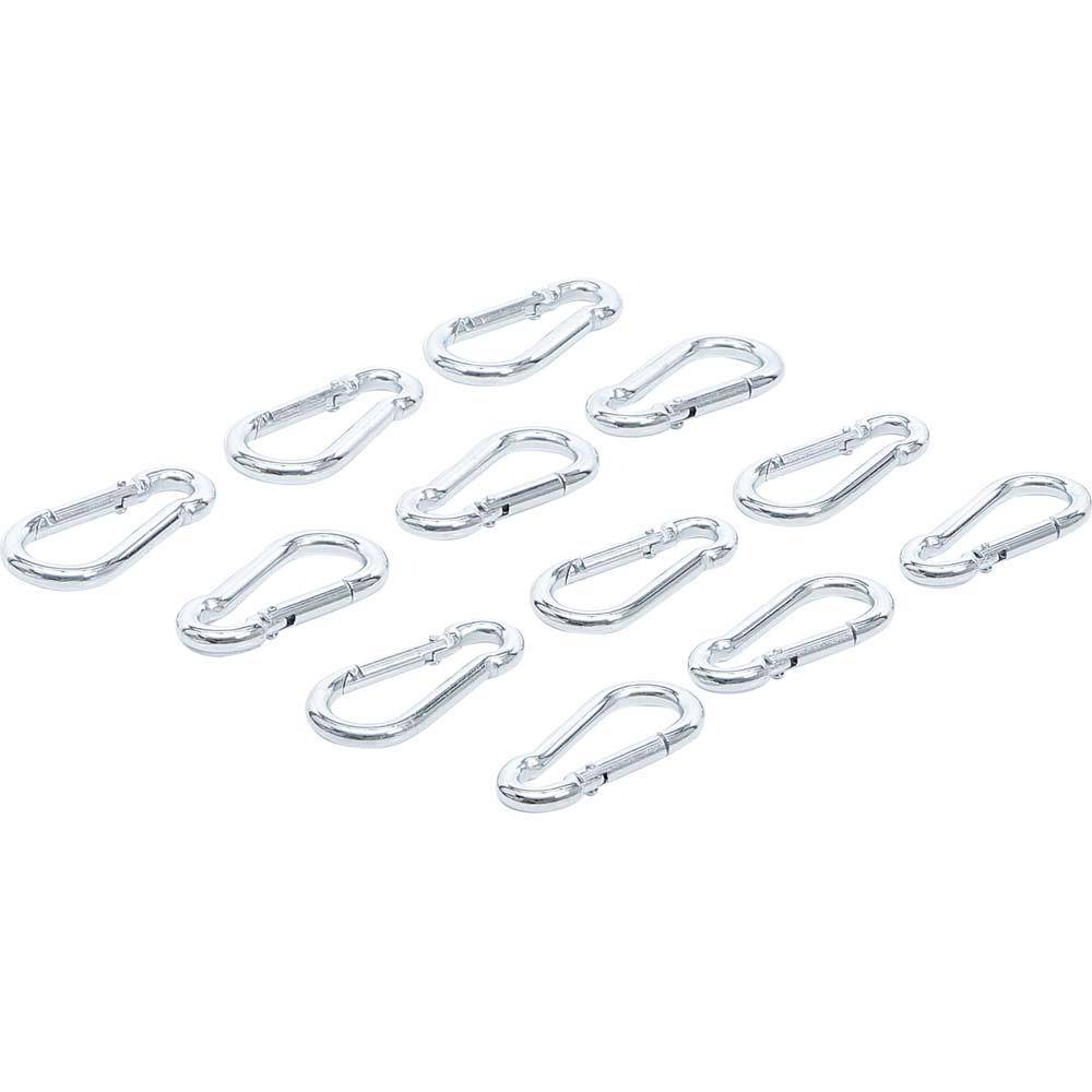Karabinerhaken-Sortiment - Maße 50 x 5 mm - Inhalt 12-tlg.