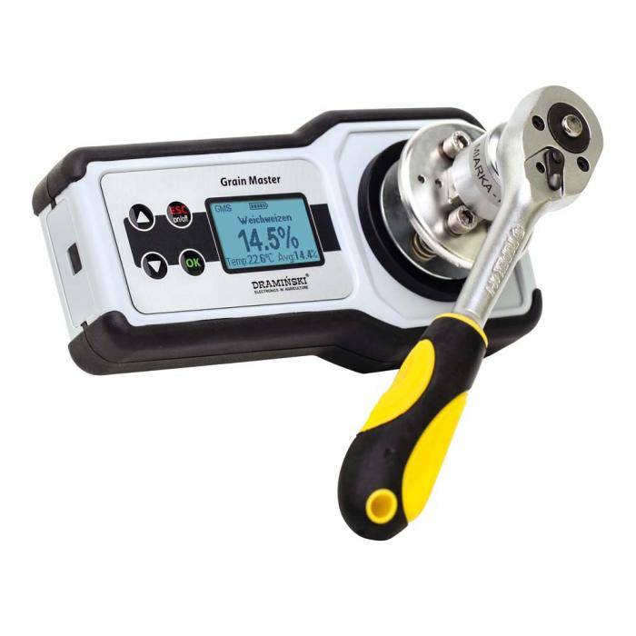 Getreide-Feuchtemessgerät Grain Master GMSV2 - mit Mahlwerk - 10°C bis 85°C - Genauigkeit 1 bis 1,2% / 0,5°C