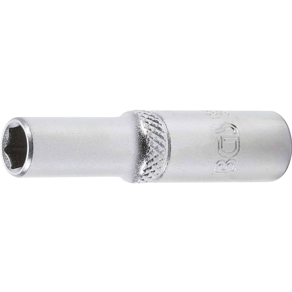 Steckschlüssel-Einsatz - tiefe Ausführung - Abtrieb Sechskant - Innenvierkant SW 1/4 ''