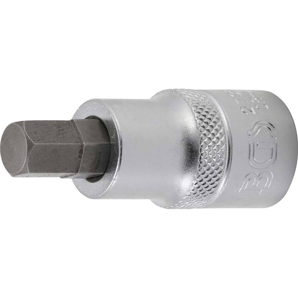 Bit-Einsatz - Länge 55 mm - Innensechskant 3/8 '' - Antrieb Innenvierkant
