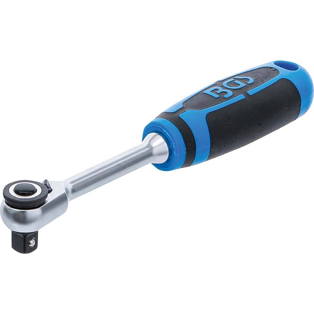Umschaltknarre - feinverzahnt - gerade Ausführung - extra slim - Außenvierkant 6,3 mm (1/4")