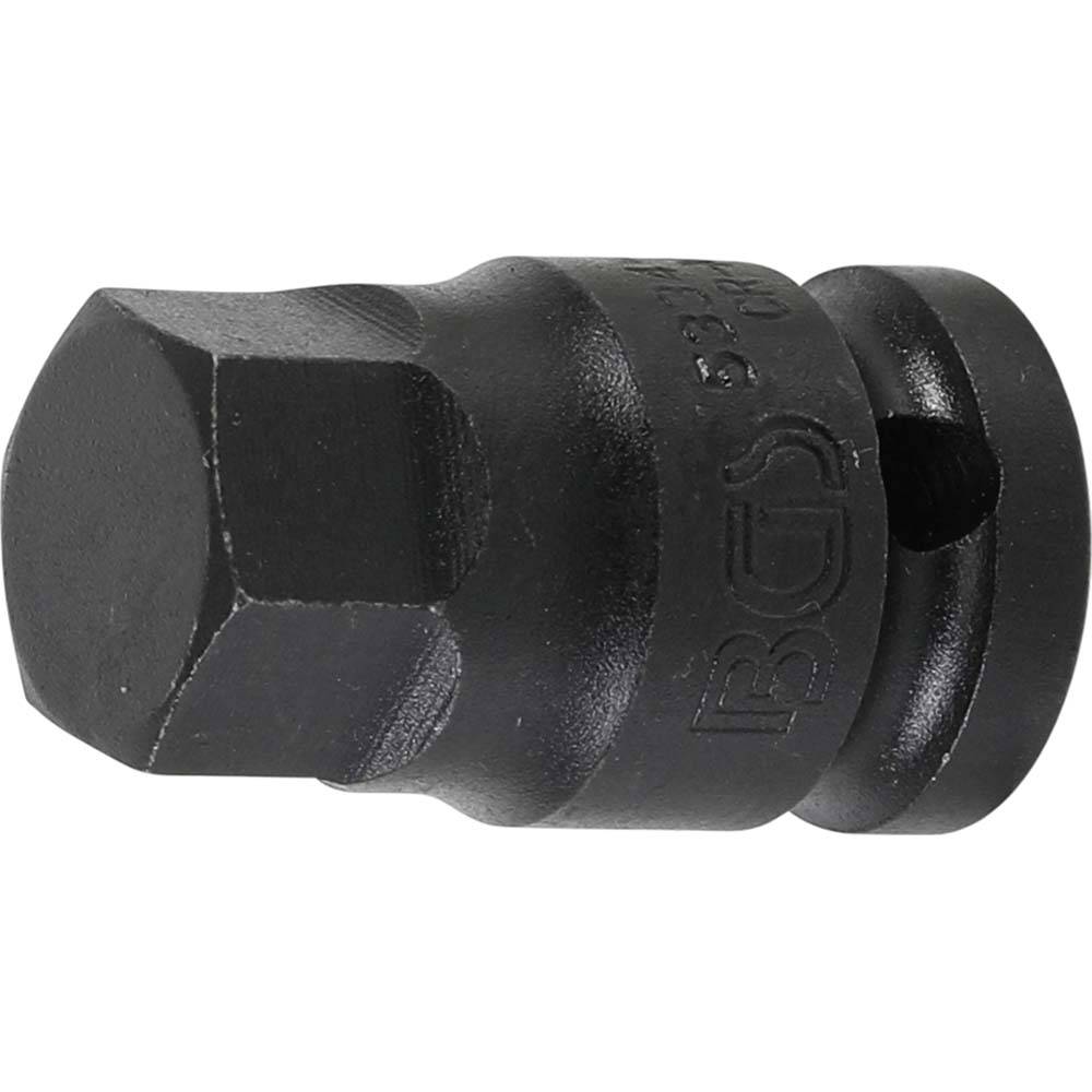 Kraft-Bit-Einsatz - Abtriebsprofilgröße 19 mm - max. Drehmoment 682 Nm - Antrieb Innenvierkant 12,5 mm (1/2")