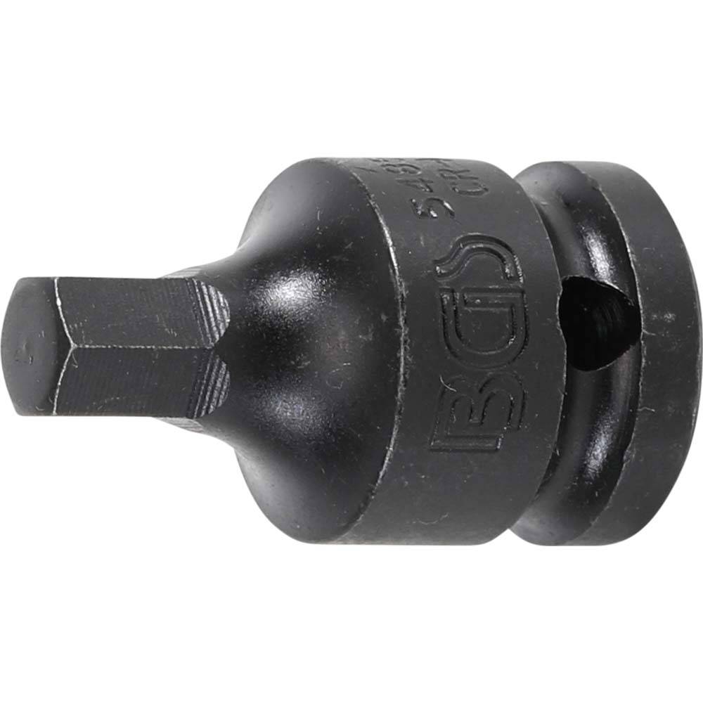 Kraft-Bit-Einsatz - Abtriebsprofilgröße 9 mm - max. Drehmoment 200 Nm - Antrieb Innenvierkant 12,5 mm (1/2")