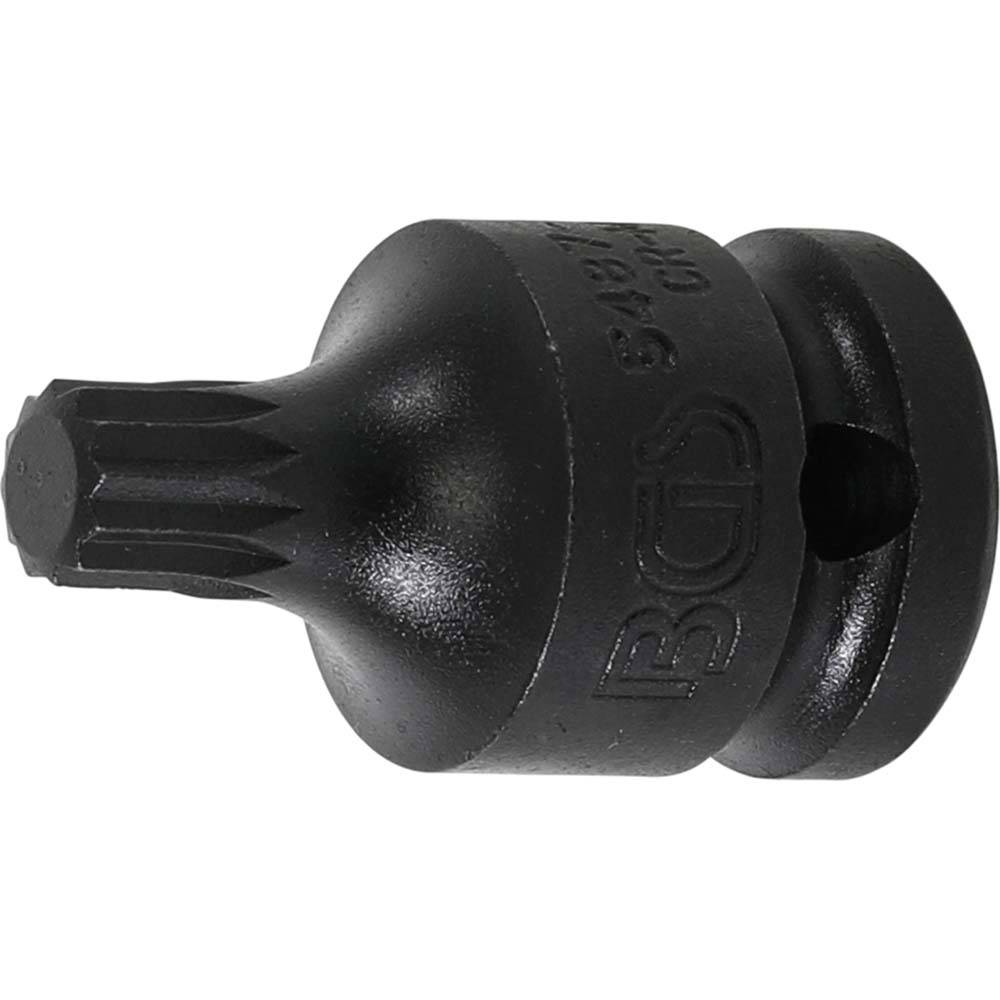 Kraft-Bit-Einsatz - Antriebs Innenvierkant 12,5 mm (1/2 '') - Innenvielzahn M10
