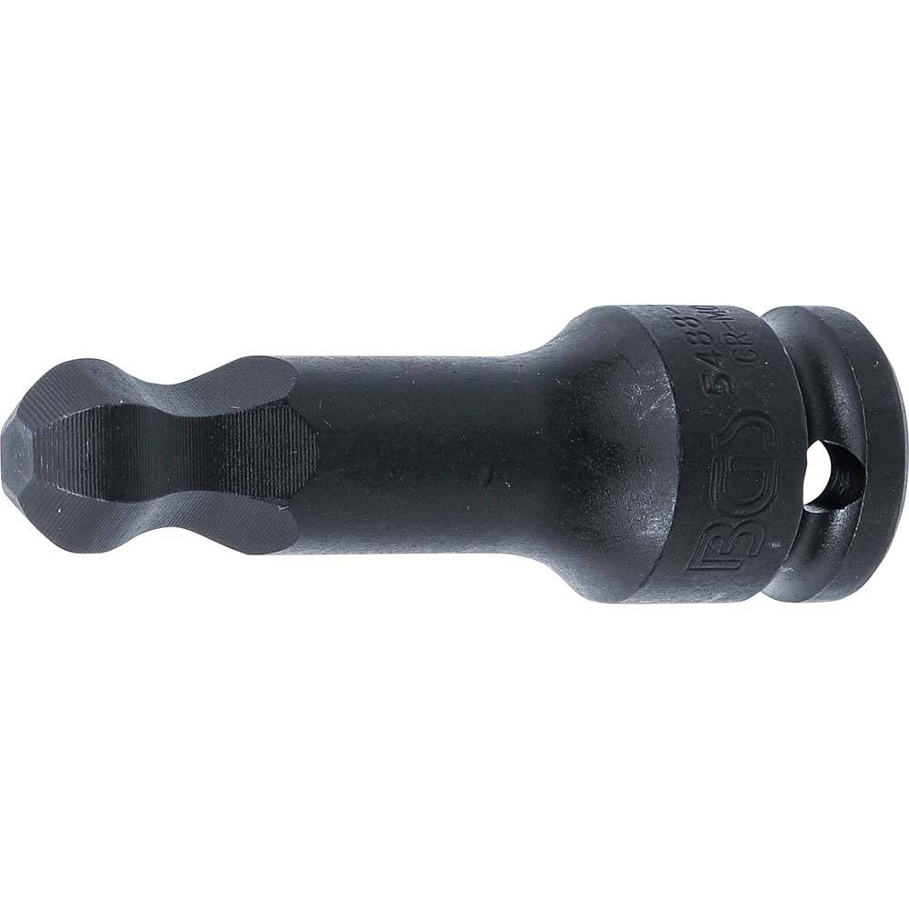 Kraft-Bit-Einsatz - Innensechskant mit Kugelkopf - Abtriebsprofilgröße 14 mm - Länge 75 mm