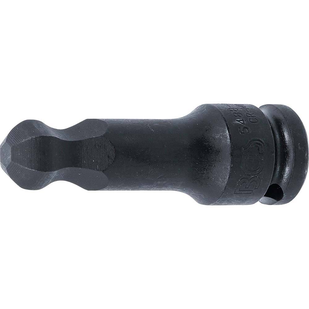 Kraft-Bit-Einsatz - Innensechskant mit Kugelkopf - Abtriebsprofilgröße 15 mm - Länge 75 mm