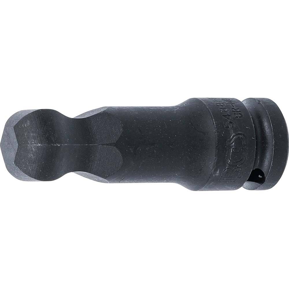 Kraft-Bit-Einsatz - Innensechskant mit Kugelkopf - Abtriebsprofilgröße 19 mm - Länge 75 mm