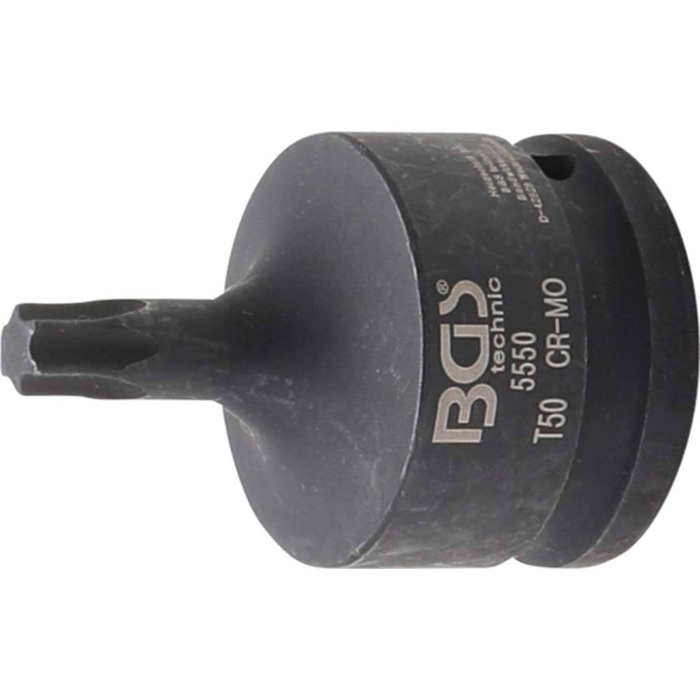 Kraft-Bit-Einsatz - Antrieb Innenvierkant 20 mm (3/4") - Abtriebsprofil T-Profil T50