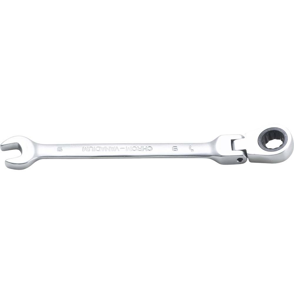 Ratschenring-Maulschlüssel - um 180° abwinkelbar - Schlüsselweite 9 mm