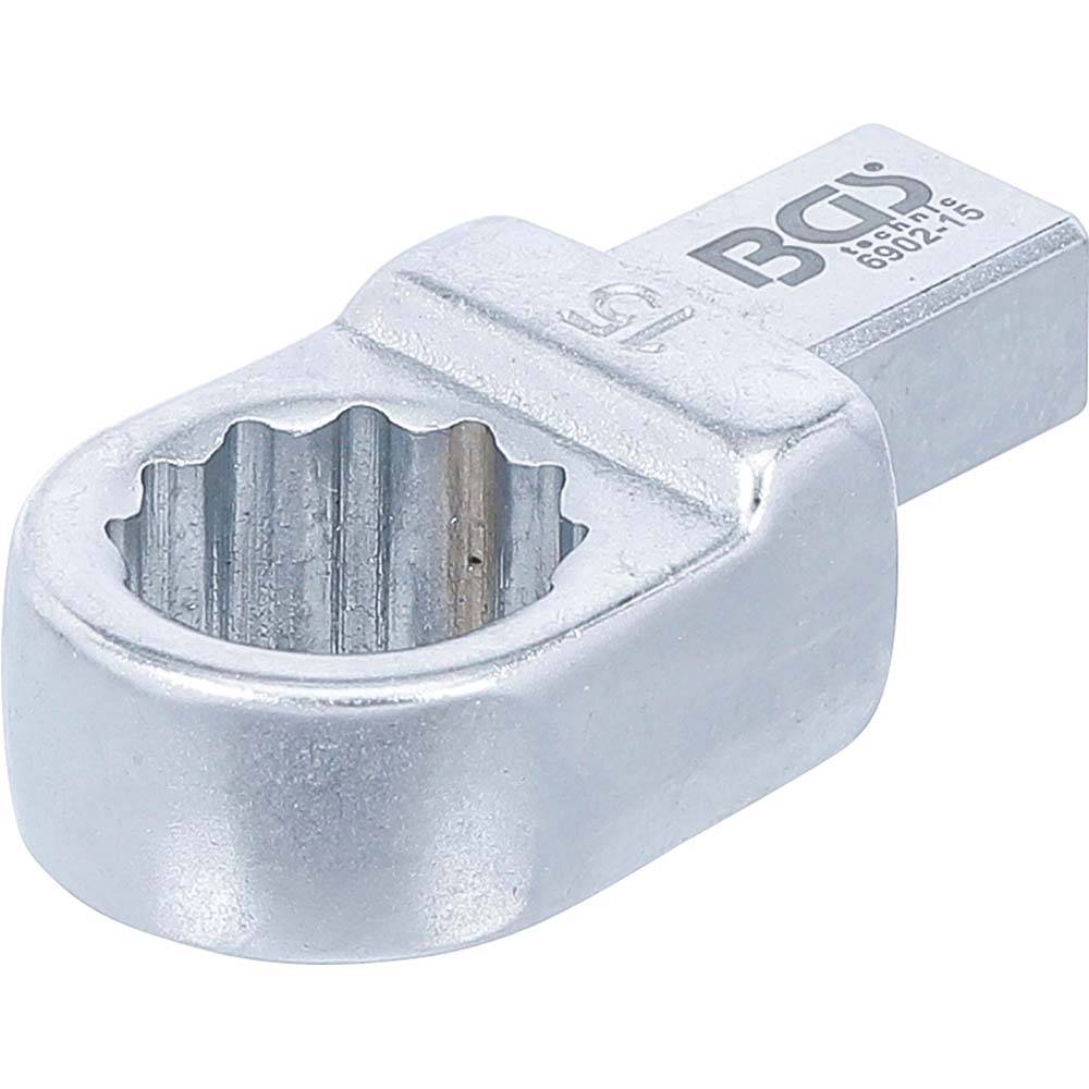Einsteck-Ringschlüssel - Schlüsselweite 15 mm - Aufnahme 9 x 12 mm
