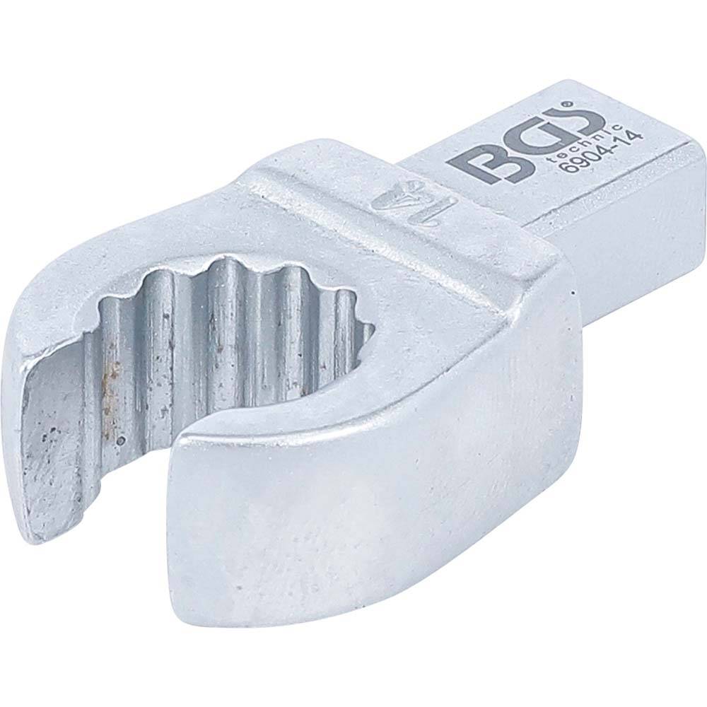 Einsteck-Ringschlüssel - offen - Schlüsselweite 14 mm - Aufnahme 9 x 12 mm