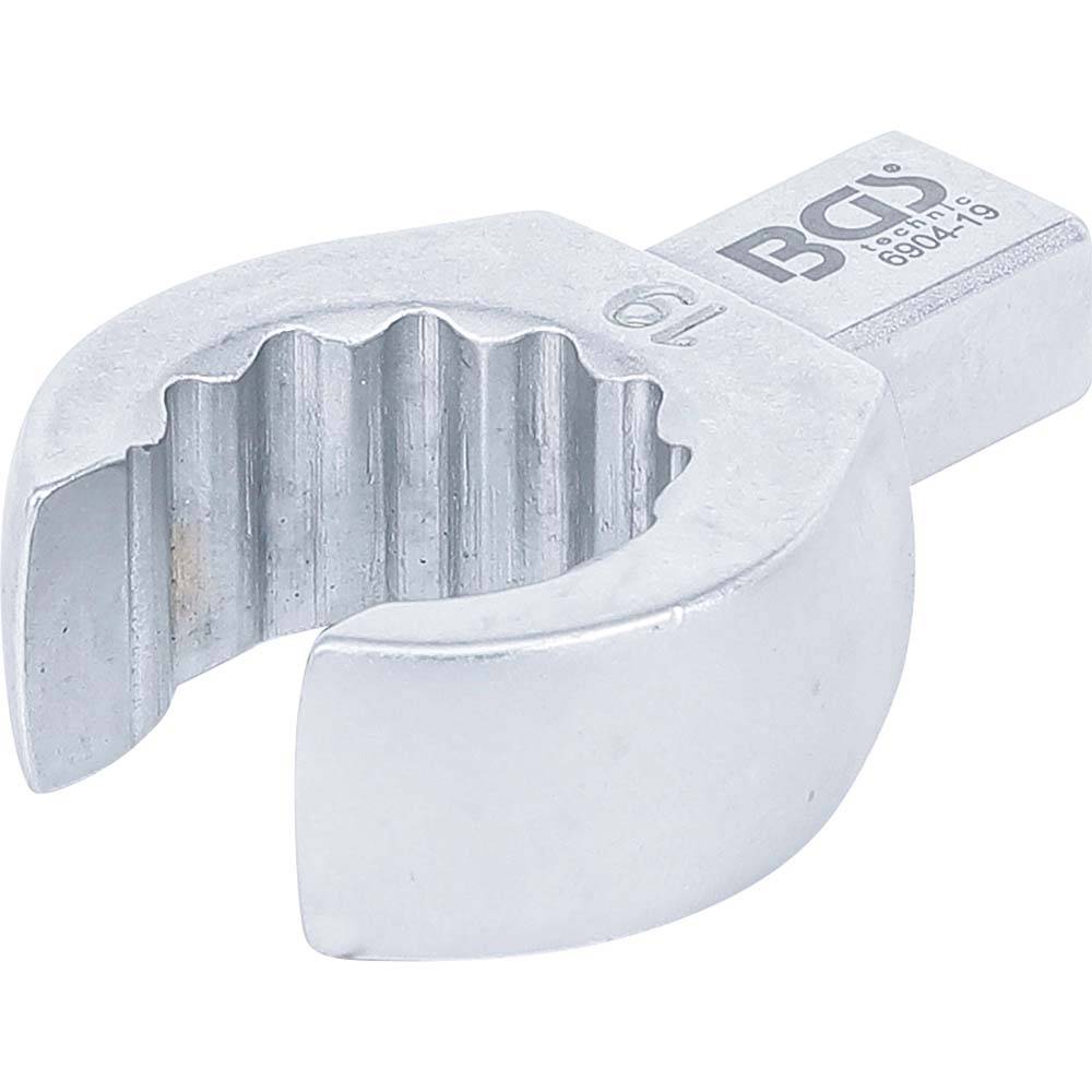 Einsteck-Ringschlüssel - offen - Schlüsselweite 19 mm - Aufnahme 9 x 12 mm