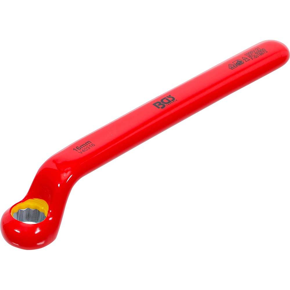 VDE-Einringschlüssel - isoliert bis 1000 V - tief gekröpft - SW 16 mm