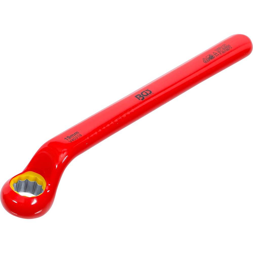 VDE-Einringschlüssel - isoliert bis 1000 V - tief gekröpft - SW 19 mm