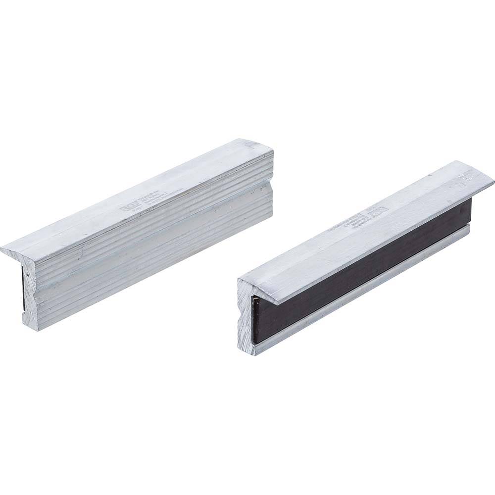 Schraubstock-Schutzbacken - Breite 125 mm - 2 Stk. - Profil horizontales V-Profil