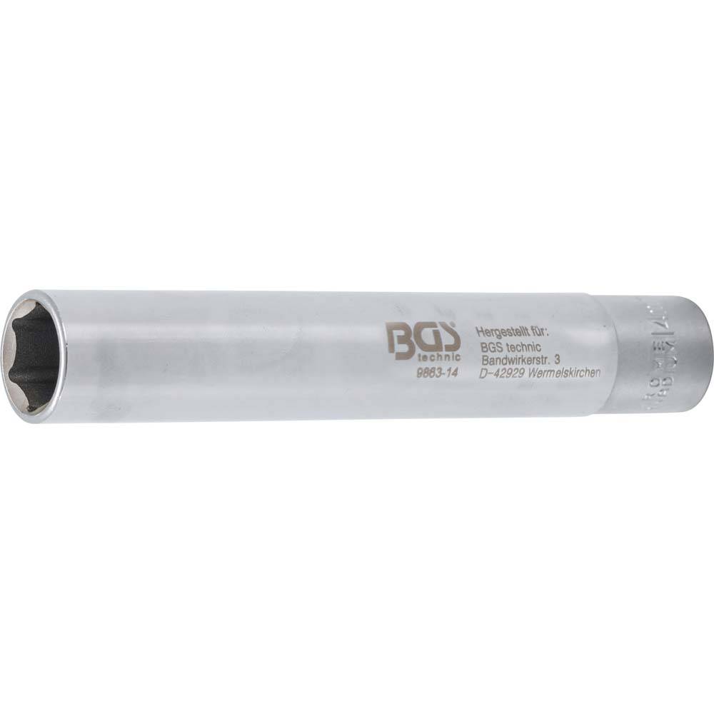 Steckschlüssel-Einsatz - Abtriebsprofil Sechskant 14 mm - Antrieb Innenvierkant 10 mm (3/8'')