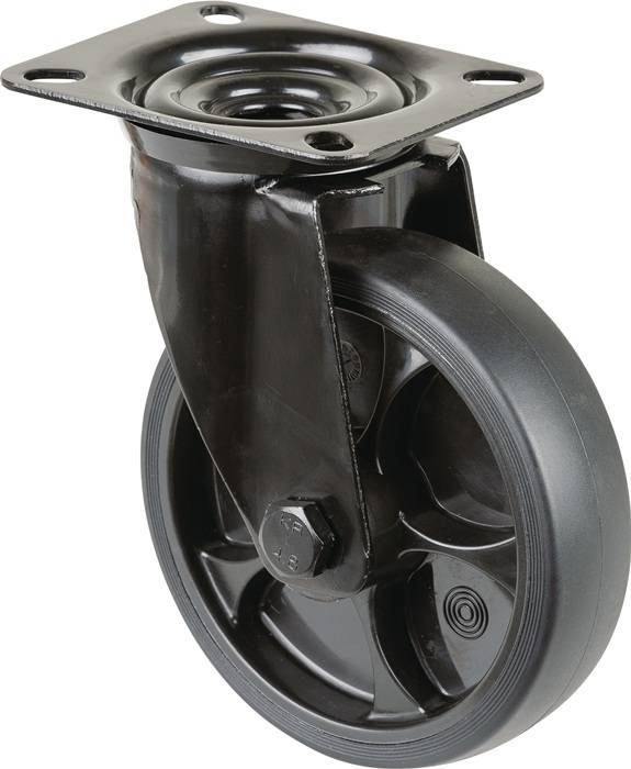 Lenkrolle D.125mm Trgf.120kg Ku.Platte L104xB80mm BS ROLLEN