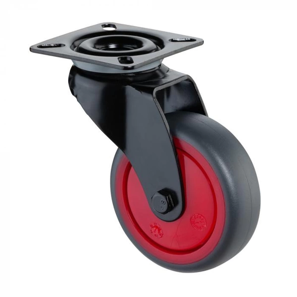 Apparate-Lenkrolle mit Gabel aus Stahlblech - Rad-Ø 50 mm - Bauhöhe 73 mm - Tragkraft 50 kg Apparate-Lenkrolle mit Gabel aus Stahlblech - Rad-Ø 50 mm - Bauhöhe 73 mm - Tragkraft 50 kg