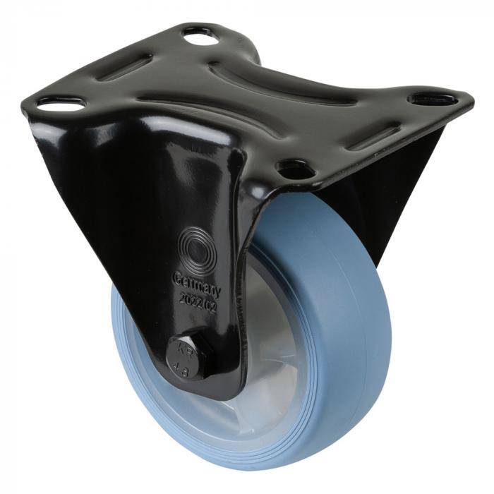 Transportrolle-Bockrolle mit Gabel aus Stahlblech - Rad-Ø 80 mm - Bauhöhe 105 mm - Tragkraft 100 kg