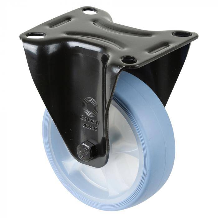 Transportrolle-Bockrolle mit Gabel aus Stahlblech - Rad-Ø 100 mm - Bauhöhe 128 mm - Tragkraft 110 kg