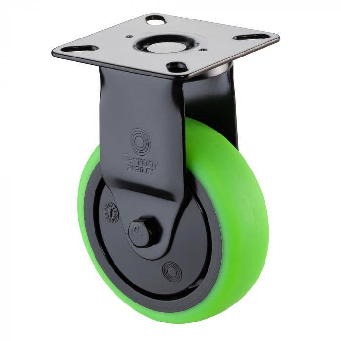 Apparate-Bockrolle mit Gabel aus Stahlblech - Rad-Ø 50 mm - Bauhöhe 73 mm - Tragkraft 50 kg