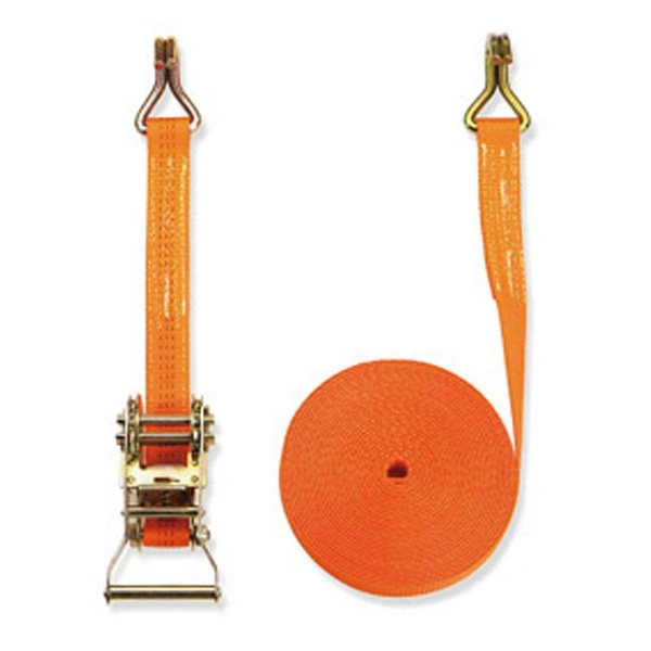 Zurrgurt - Zugkraft 1500daN - 35 mm breit - zweiteilig - Länge 10,00 m - Farbe orange Zurrgurt - Zugkraft 1500daN - 35 mm breit - zweiteilig - Länge 10,00 m - Farbe orange