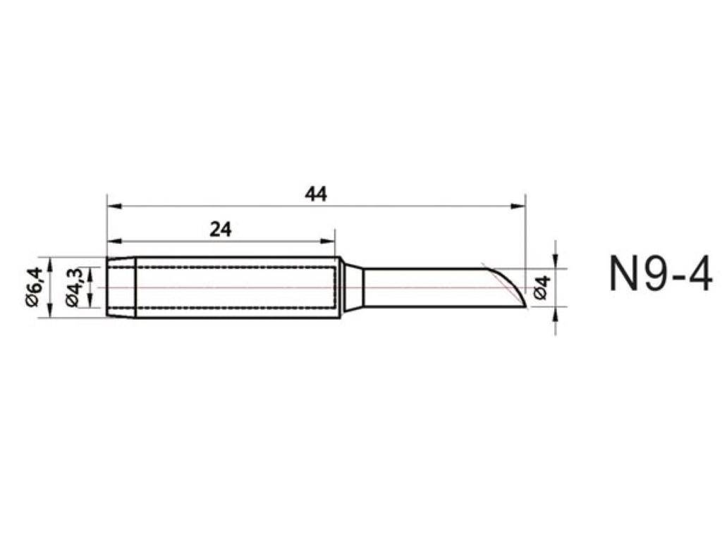 Velleman ERSATZSPITZE FR VTSS220 - ABGESCHRGT - 4 mm