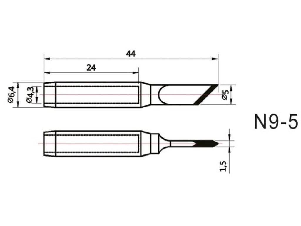 Velleman ERSATZSPITZE FR VTSS220 - MEISSELFORM - 5 mm