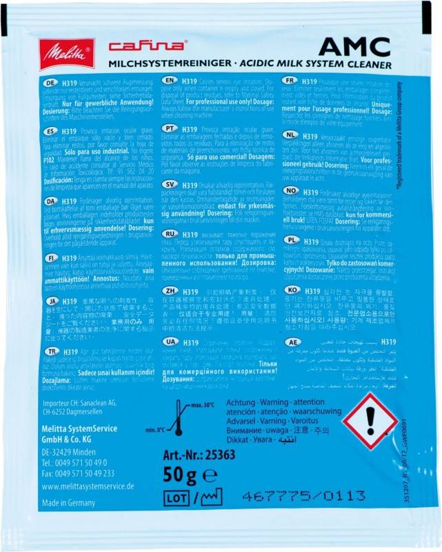 20 Stück Melitta Prof. Coffee AMC Milchsystemreiniger 35289 (VE50)