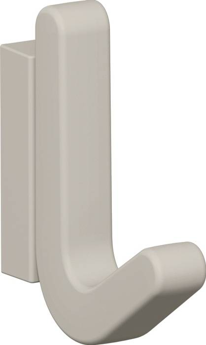 Einzelhaken Ser.477 matt,elastisch Ku.(TPU) 97 lichtgrau H.68mm HEWI