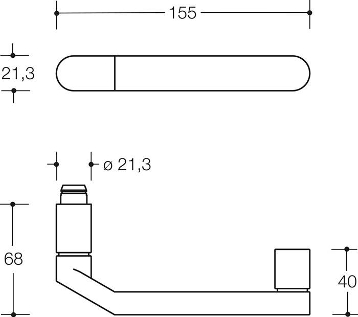 Rosettengrt.270XAH01.340 VA ov.PZ DIN L/R D/D HEWI