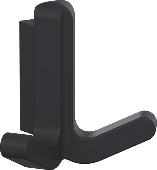 Doppelhaken Ser.477 matt,elastisch Ku.(TPU) 92 grau H.69mm HEWI