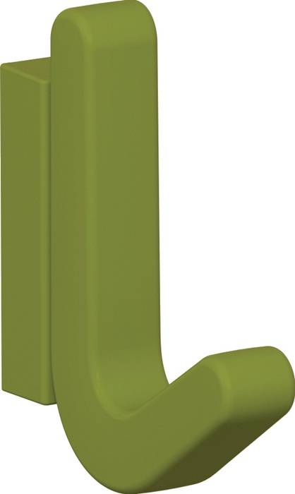 Einzelhaken Ser.477 matt,elastisch Ku.(TPU) 74 apfelgrün H.68mm HEWI