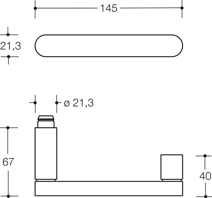 Rosettengrt.270XAH01.230 VA U-Form PZ DIN L/R D/D HEWI