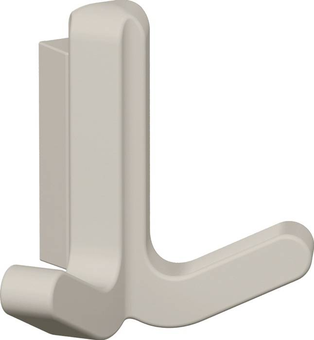 Doppelhaken Ser.477 matt,elastisch Ku.(TPU) 97 lichtgrau H.69mm HEWI