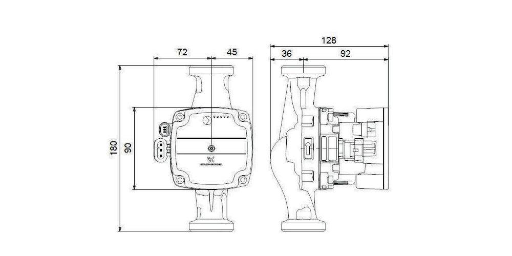 Grundfos Grundf Umwälzpumpe ALPHA Solar elektr gereg. PN 10 180mm Typ