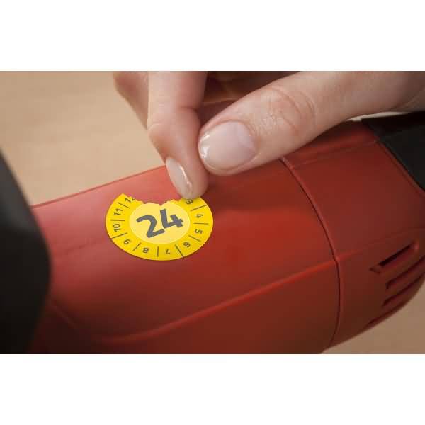 Prüfplaketten 2024 20mm VE=120 Etiketten gelb